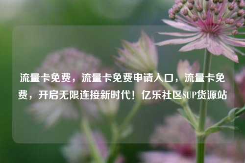 流量卡免费	，流量卡免费申请入口，流量卡免费，开启无限连接新时代！亿乐社区SUP货源站  第1张