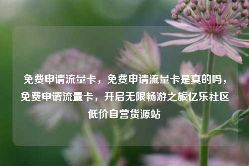 免费申请流量卡，免费申请流量卡是真的吗	，免费申请流量卡，开启无限畅游之旅亿乐社区低价自营货源站  第1张